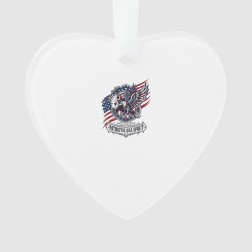 Patriotic Bison Eagle Crest Animal Hybrid Patrioti Ornament