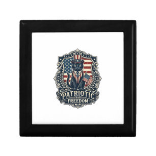 Patriotic Black Cat Vector Graphic Tee (2)_1 Gift Box