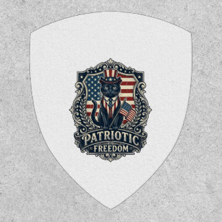 Patriotic Black Cat Vector Graphic Tee (2)_1 Patch