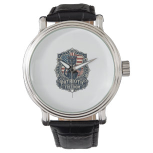 Patriotic Black Cat Vector Graphic Tee (2)_1 Watch