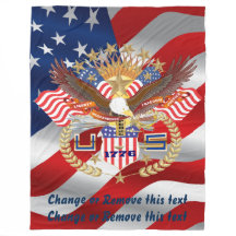 Patriotic Blanket 30"x40" 50"x60" 60"x80"