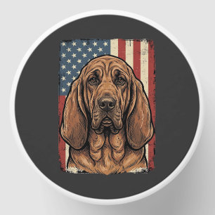 Patriotic Bloodhound Dog American Flag Art_1 Mini Candle Favors