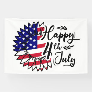 Patriotic Bloom – Happy 4th of July Banner