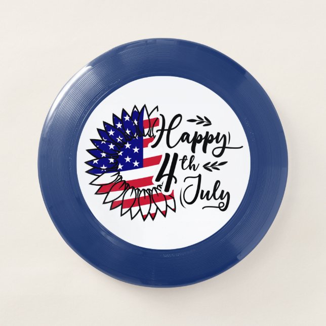 Patriotic Bloom – Happy 4th of July Wham-O Frisbee (Front)