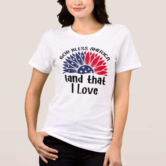 Patriotic Bloom Tri-Blend Shirt (Front)