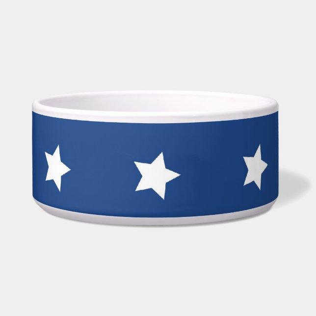 Patriotic Blue and White Stars Freedom Bowl (Front)