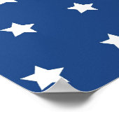 Patriotic Blue and White Stars Freedom Poster | Zazzle