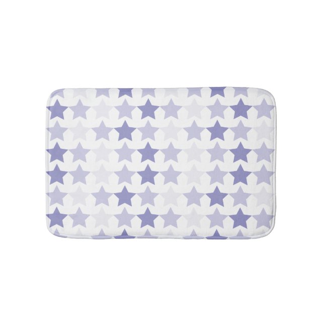 Patriotic Blue Ombre Stars Bathroom Mat (Front)