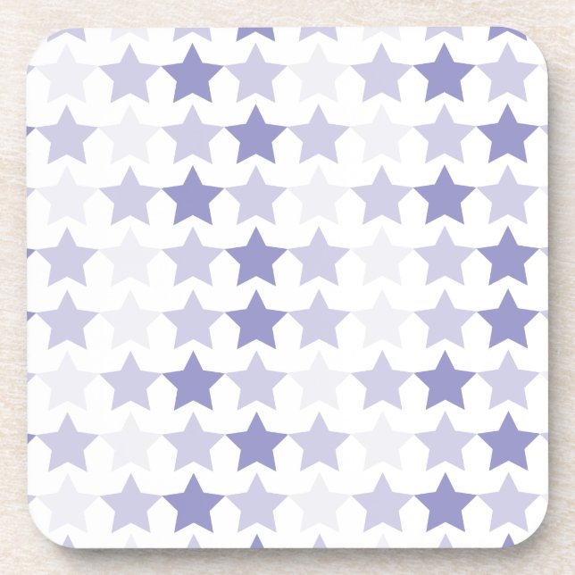 Patriotic Blue Ombre Stars Beverage Coaster (Front)
