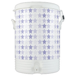 Patriotic Blue Ombre Stars Beverage Cooler