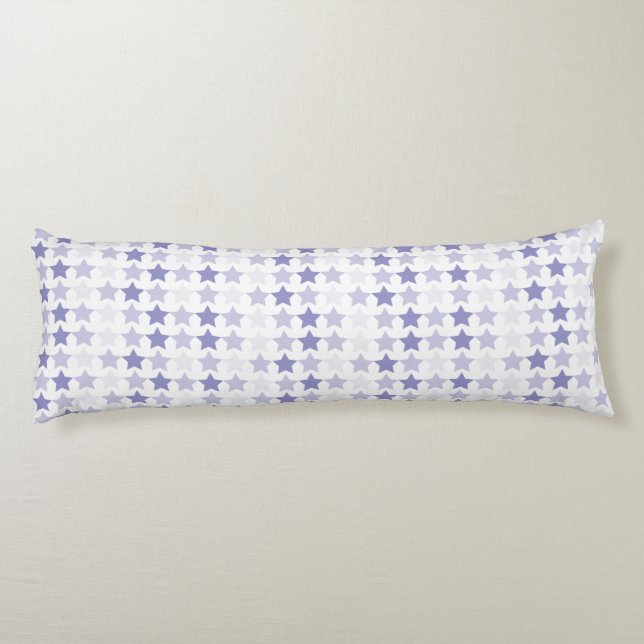 Patriotic Blue Ombre Stars Body Pillow (Back)