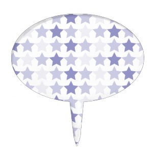 Patriotic Blue Ombre Stars Cake Topper