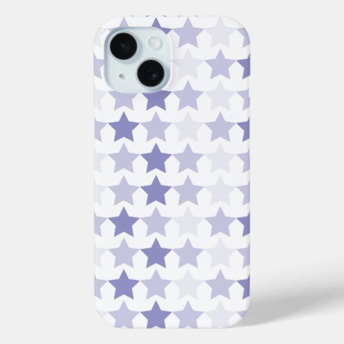 Patriotic Blue Ombre Stars iPhone 15 Case