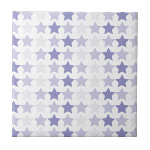 Patriotic Blue Ombre Stars Ceramic Tile