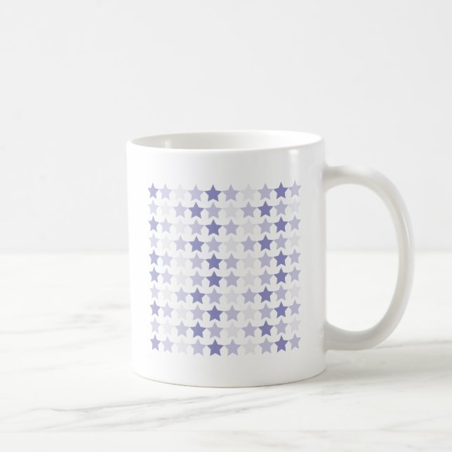 Patriotic Blue Ombre Stars Coffee Mug (Right)