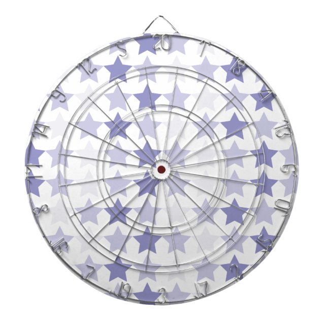 Patriotic Blue Ombre Stars Dart Board (Front)