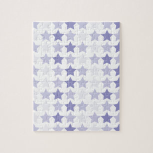 Patriotic Blue Ombre Stars Jigsaw Puzzle