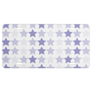 Patriotic Blue Ombre Stars License Plate