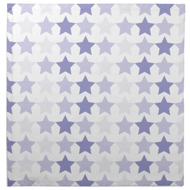 Patriotic Blue Ombre Stars Napkin (Front)