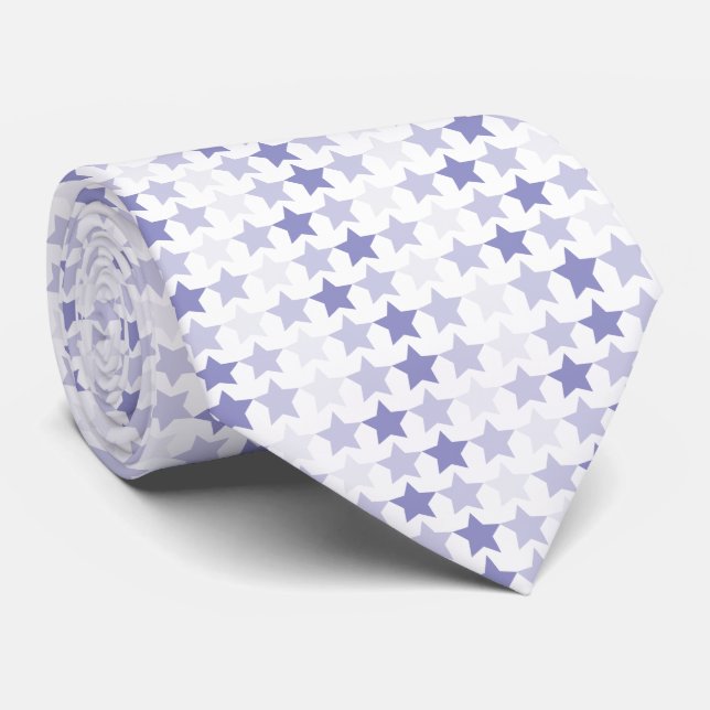 Patriotic Blue Ombre Stars Neck Tie (Rolled)