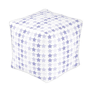 Patriotic Blue Ombre Stars Outdoor Pouf