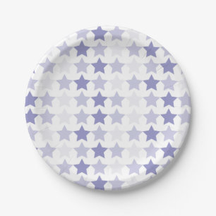 Patriotic Blue Ombre Stars Paper Plates