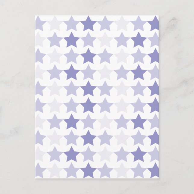 Patriotic Blue Ombre Stars Postcard (Front)