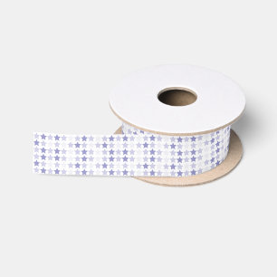 Patriotic Blue Ombre Stars Satin Ribbon