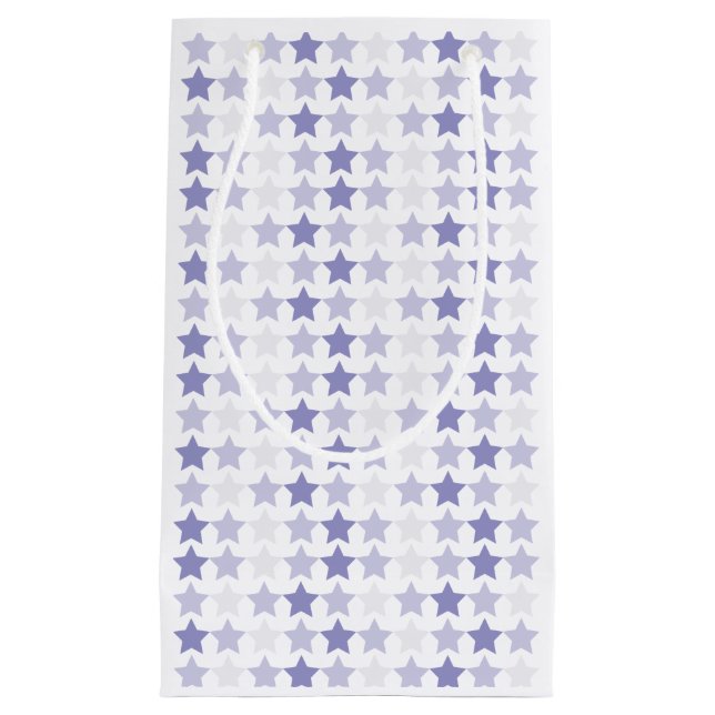 Patriotic Blue Ombre Stars Small Gift Bag (Front)