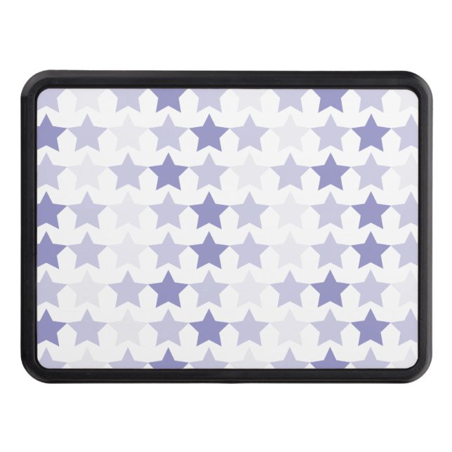 Patriotic Blue Ombre Stars Tow Hitch Cover (Front)