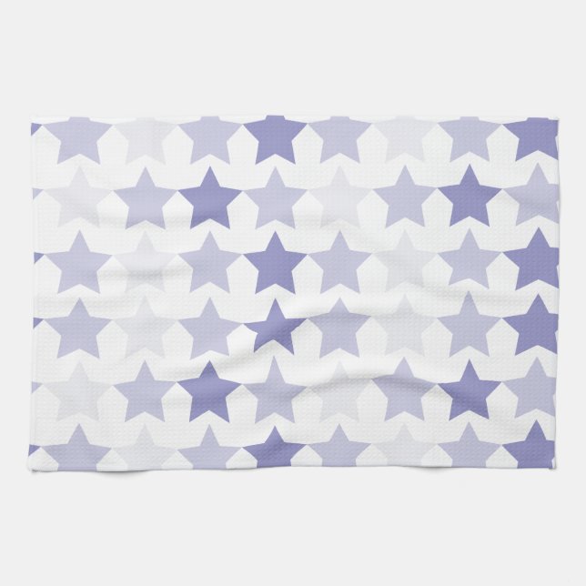 Patriotic Blue Ombre Stars Towel (Horizontal)