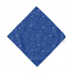 Patriotic Blue Star Storybook Pocket Square Bandana