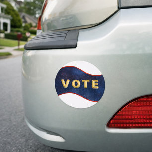 Patriotic Blue Wave Vote Car Magnet
