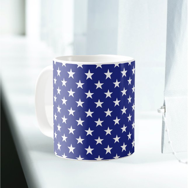 Patriotic Blue White Star  Coffee Mug (Creator Uploaded)