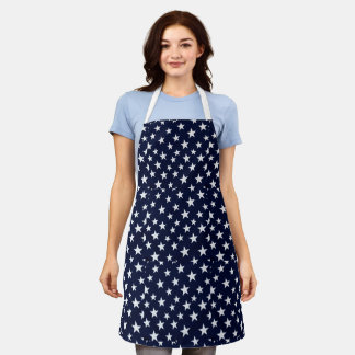 Patriotic. Blue with Stars Apron