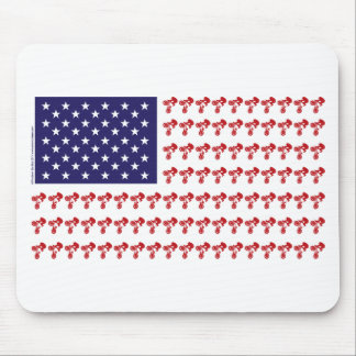 Patriotic BMX Biker American Flag Mouse Pad