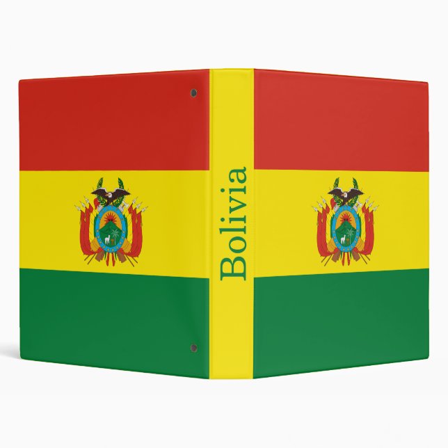 Patriotic Bolivia Flag 3 Ring Binder (Background)