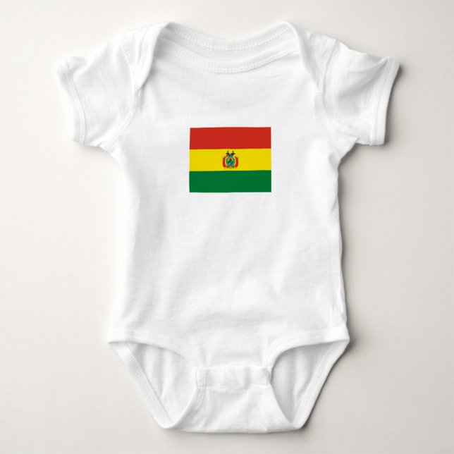 Patriotic Bolivia Flag Baby Bodysuit (Front)
