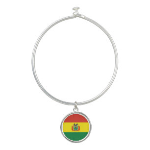 Patriotic Bolivia Flag Bangle Bracelet
