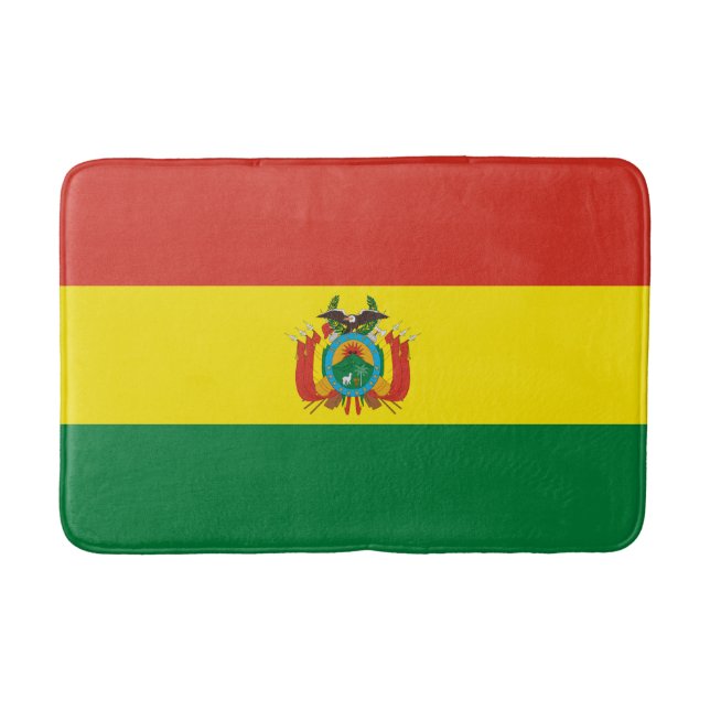 Patriotic Bolivia Flag Bath Mat (Front)