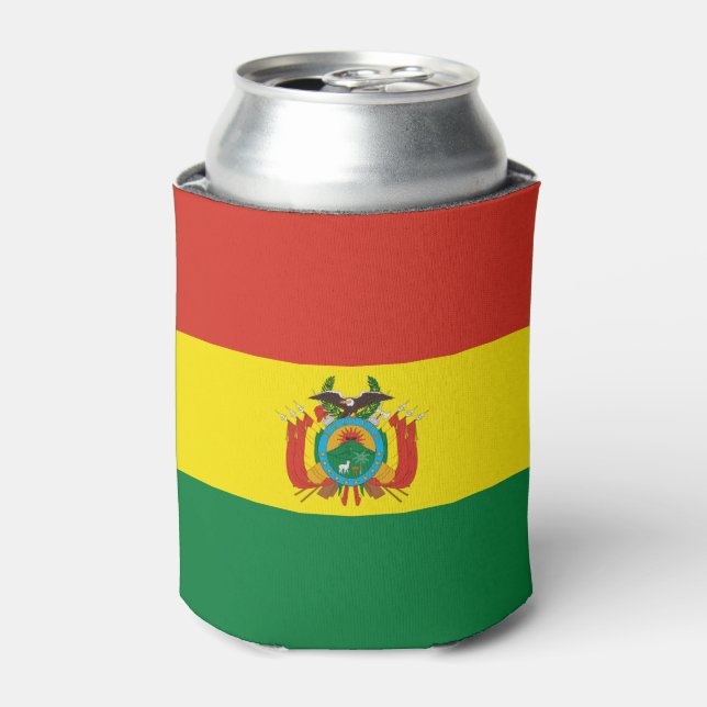 Patriotic Bolivia Flag Can Cooler (Can Front)
