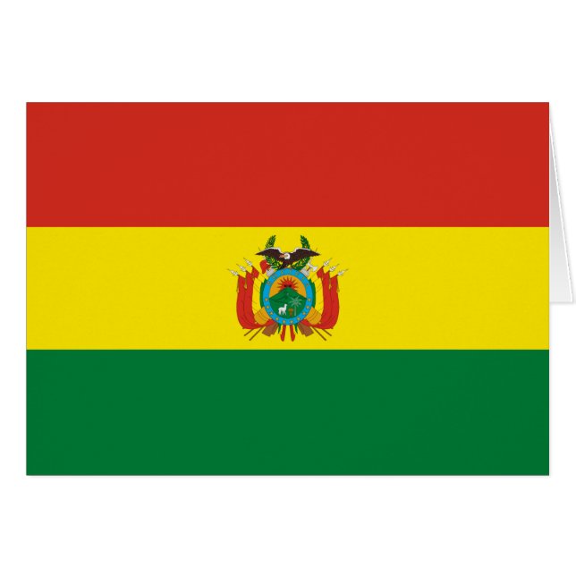Patriotic Bolivia Flag Cards (Front Horizontal)