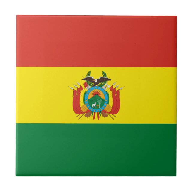 Patriotic Bolivia Flag Ceramic Tile (Front)