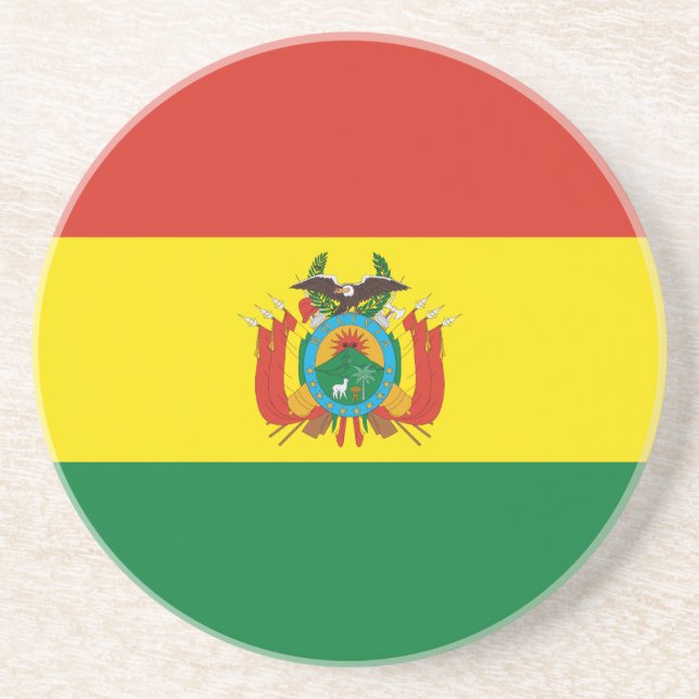 Patriotic Bolivia Flag Coaster (Front)