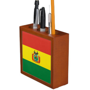 Patriotic Bolivia Flag Desk Organizer