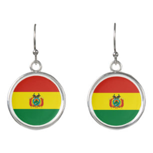 Patriotic Bolivia Flag Earrings