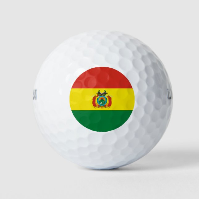 Patriotic Bolivia Flag Golf Balls (Front)