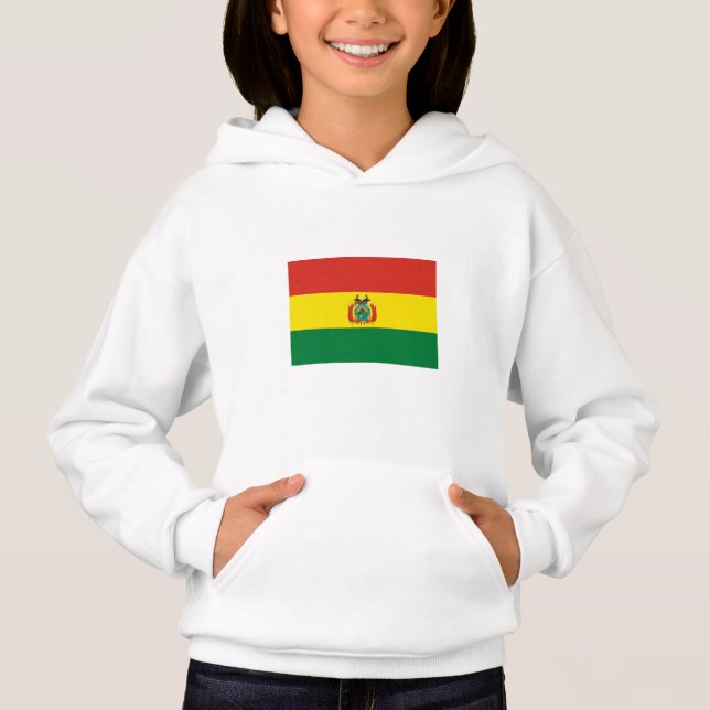 Patriotic Bolivia Flag Hoodie (Front)