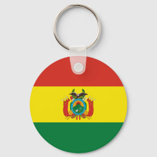 Patriotic Bolivia Flag Keychain