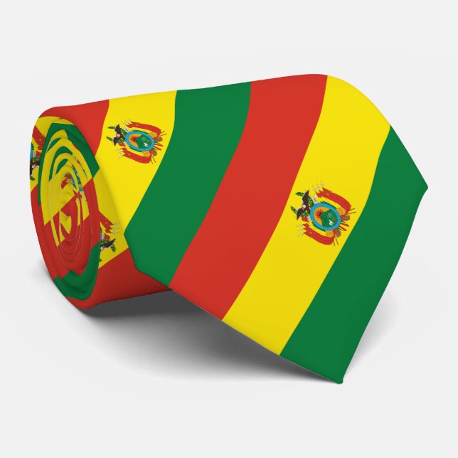 Patriotic Bolivia Flag Neck Tie (Rolled)